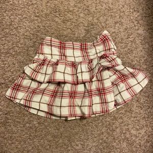 Gymboree white plaid skirt